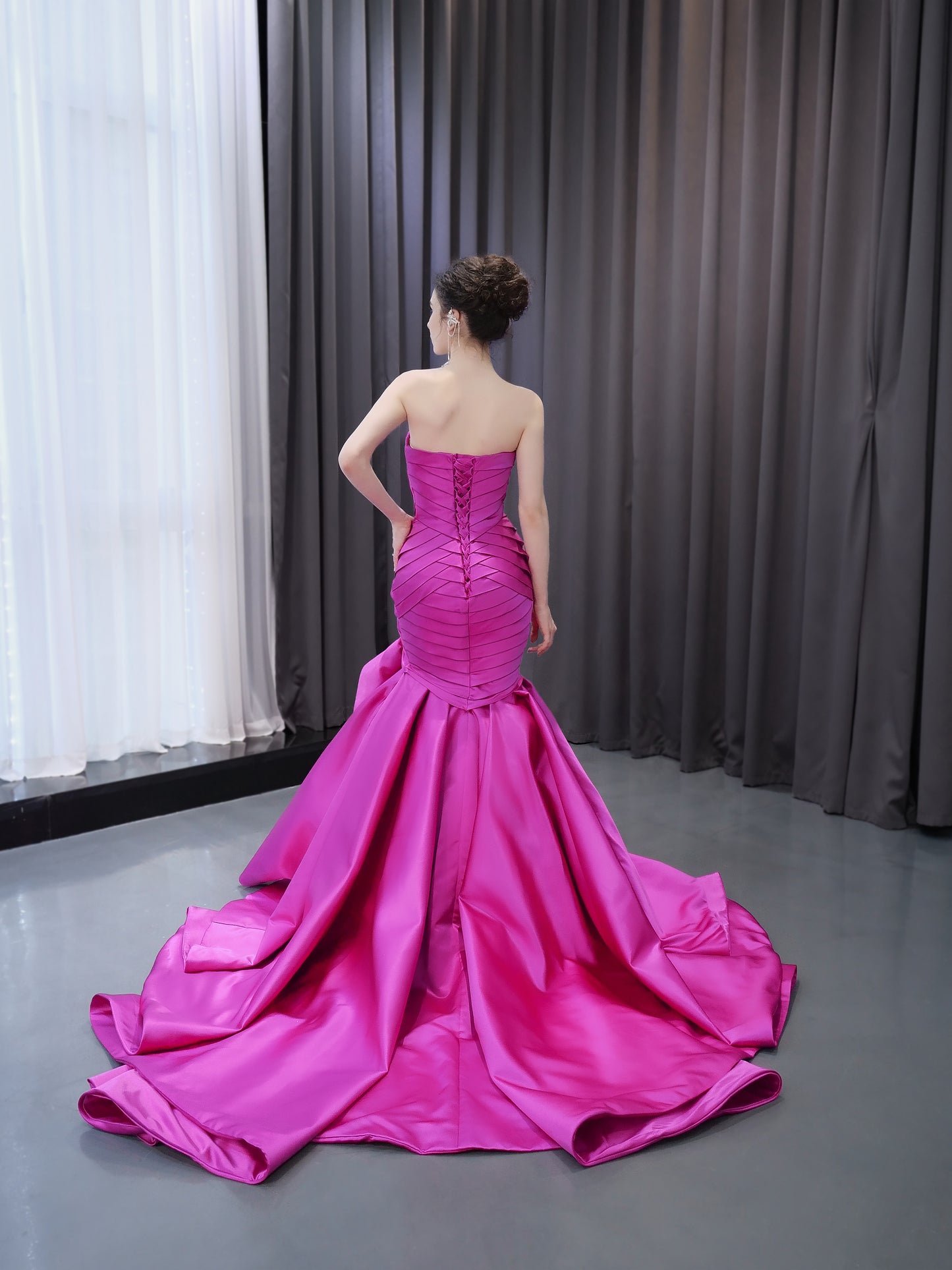 Plain Folds Sleeveless Mermaid Dress for Party 231012