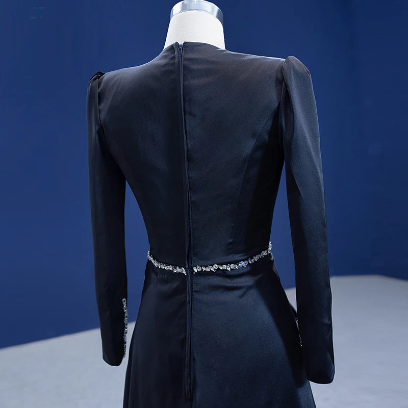 Formal Event Black Long Sleeves Evening Dress for Women Mermaid 67495