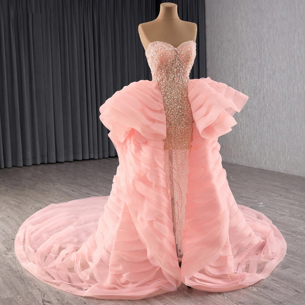 Sweetheart Mermaid Evening Party Gowns Dresses With Detachable Train 241114