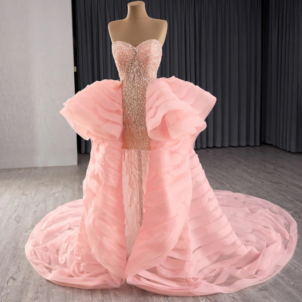 Sweetheart Mermaid Evening Party Gowns Dresses With Detachable Train 241114