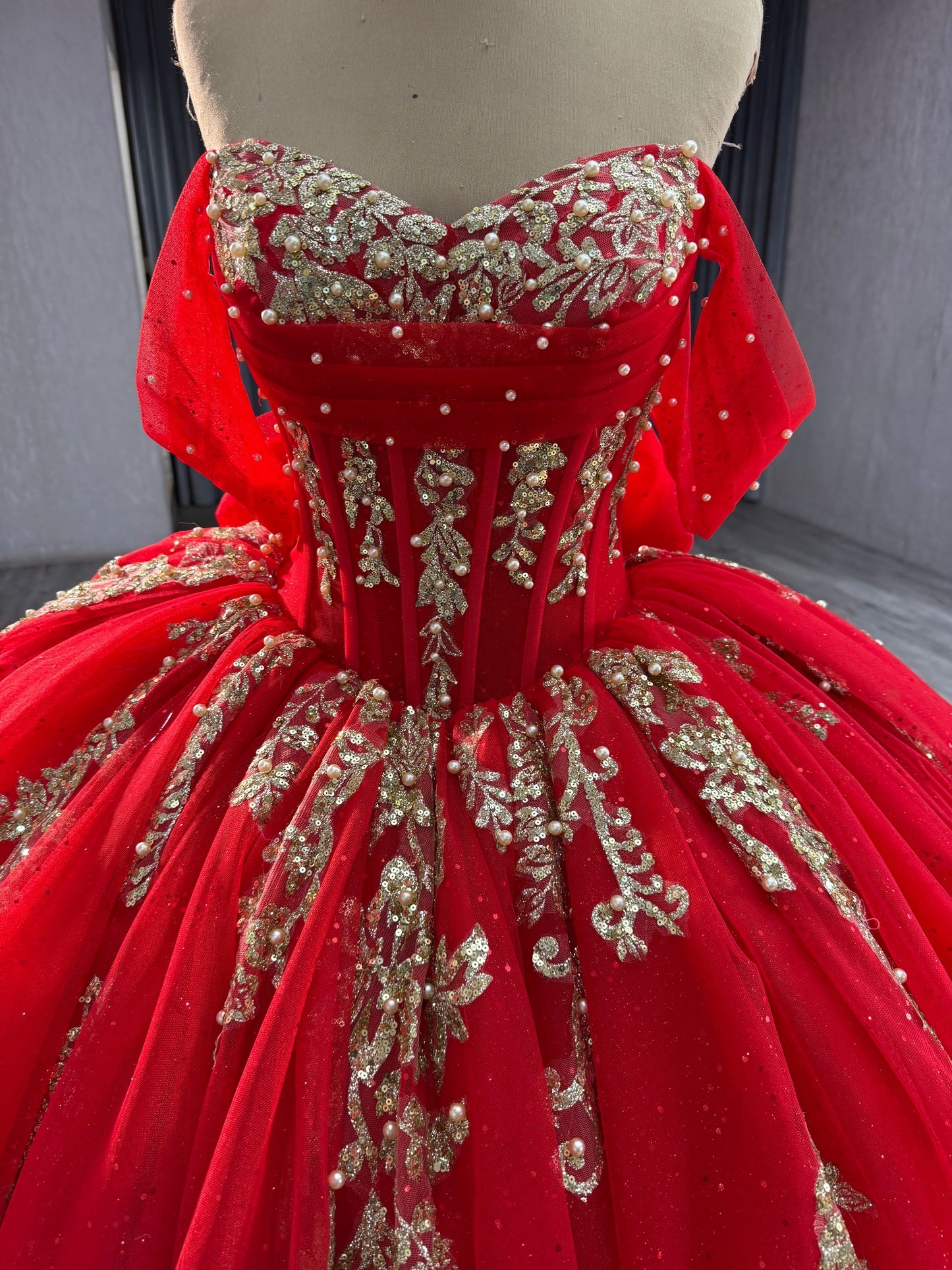 Red Quinceanera Sweat 15 Birthday Party Dress 241162