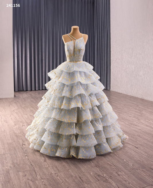 Asymmetrical Evening Party Dress Pleated 241156