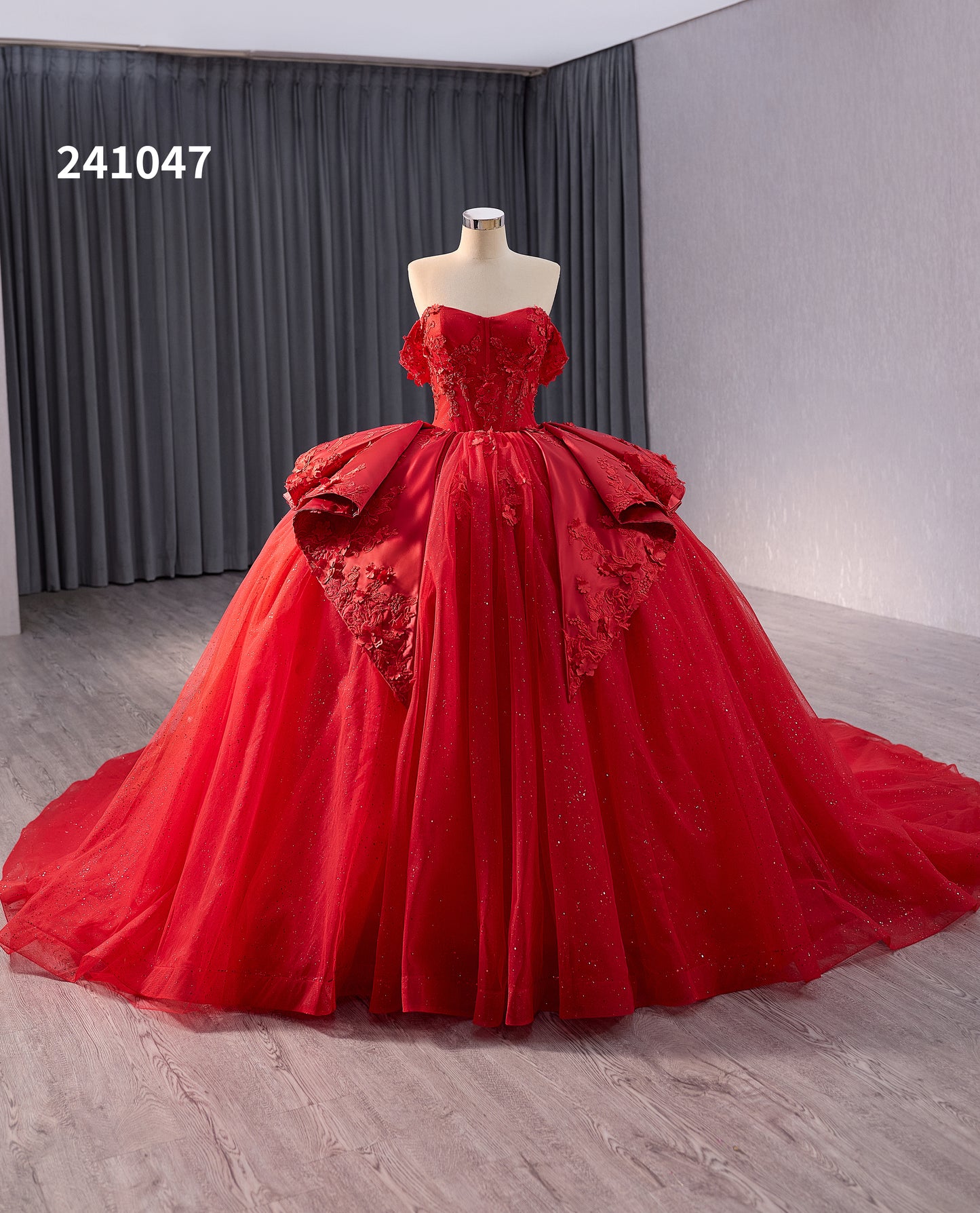 Red Sweetheart Off the Shoulder Quinceanera Dress 241047