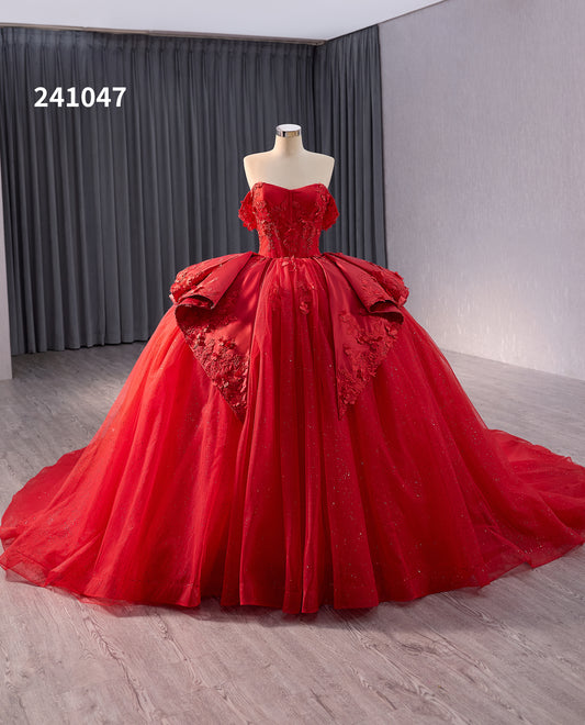 Red Sweetheart Off the Shoulder Quinceanera Dress 241047