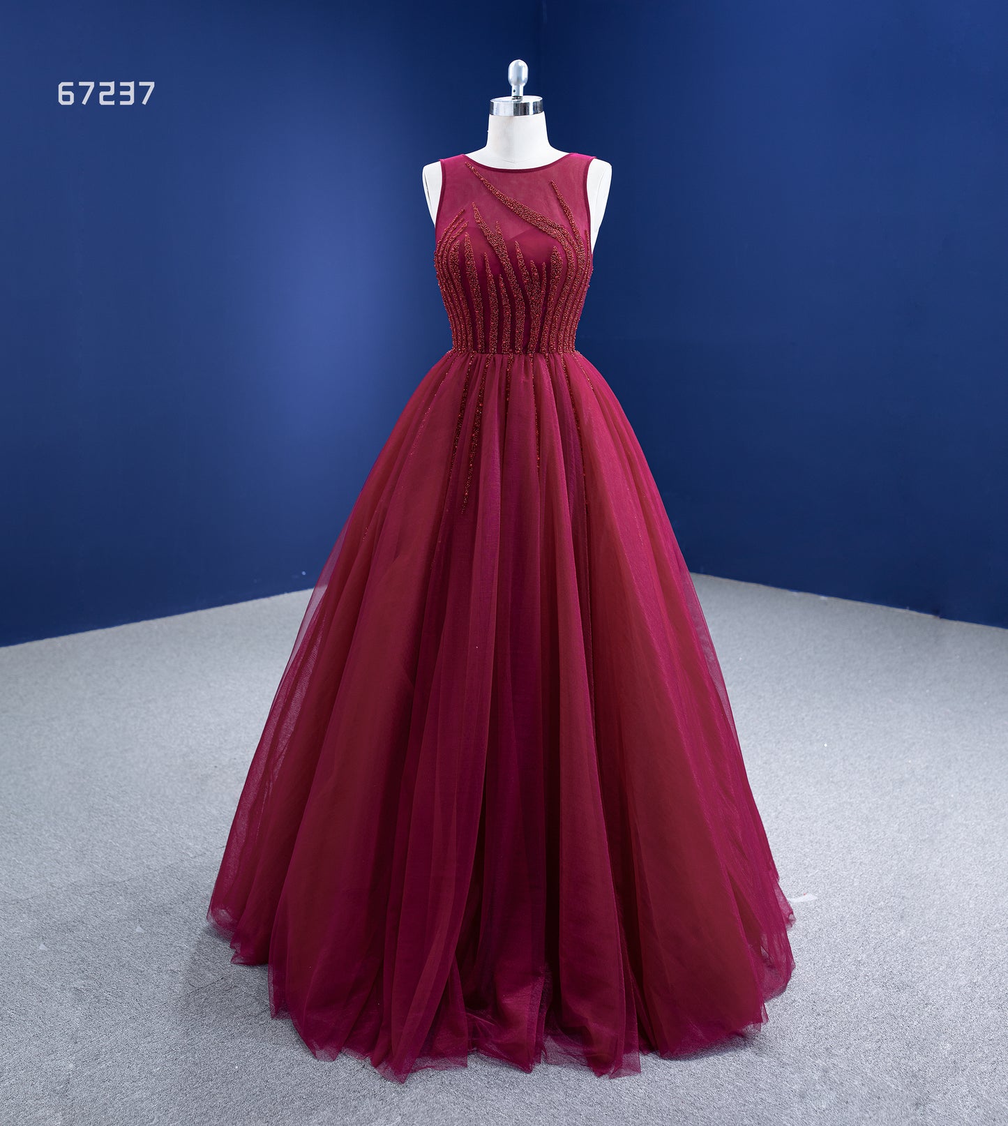Beaded Green Ball Gown Rose Pink Prom Dresses 67237