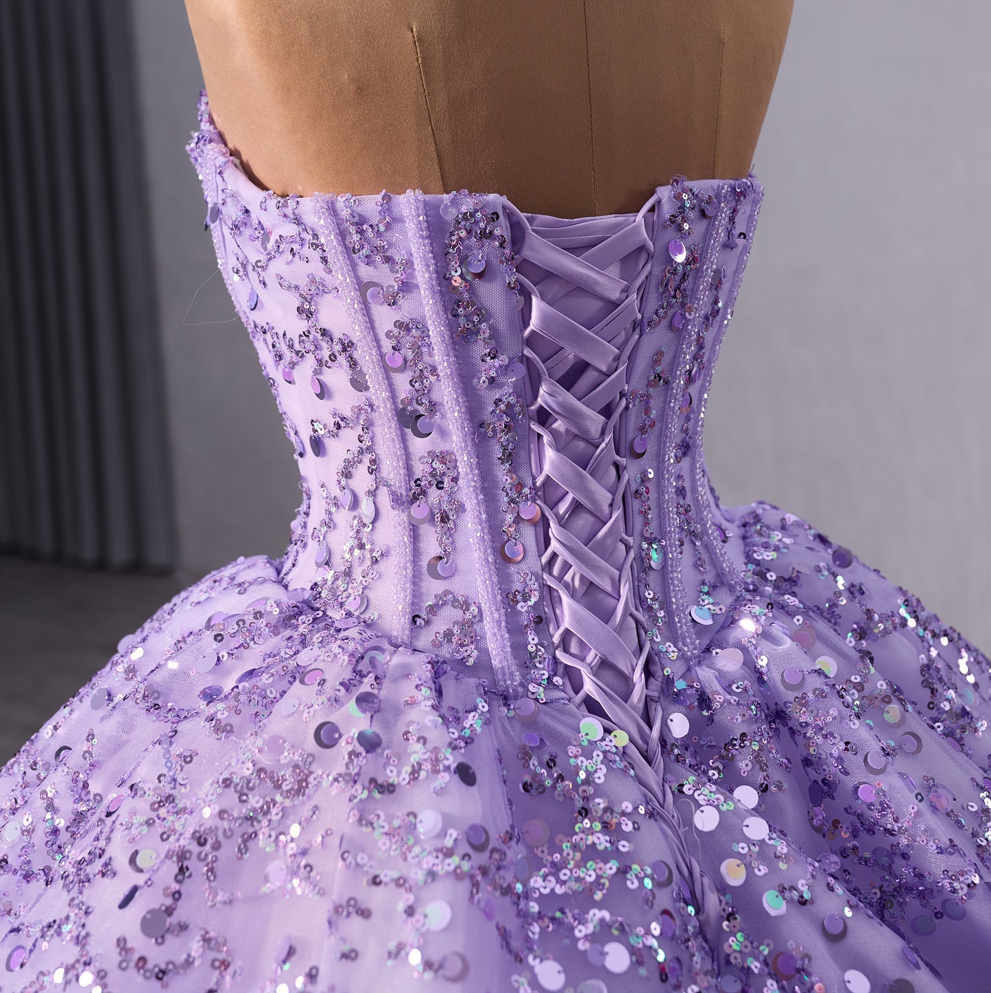 Stunning Purple Sweetheart Neckline Ball Gown 241017