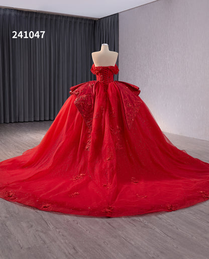 Red Sweetheart Off the Shoulder Quinceanera Dress 241047