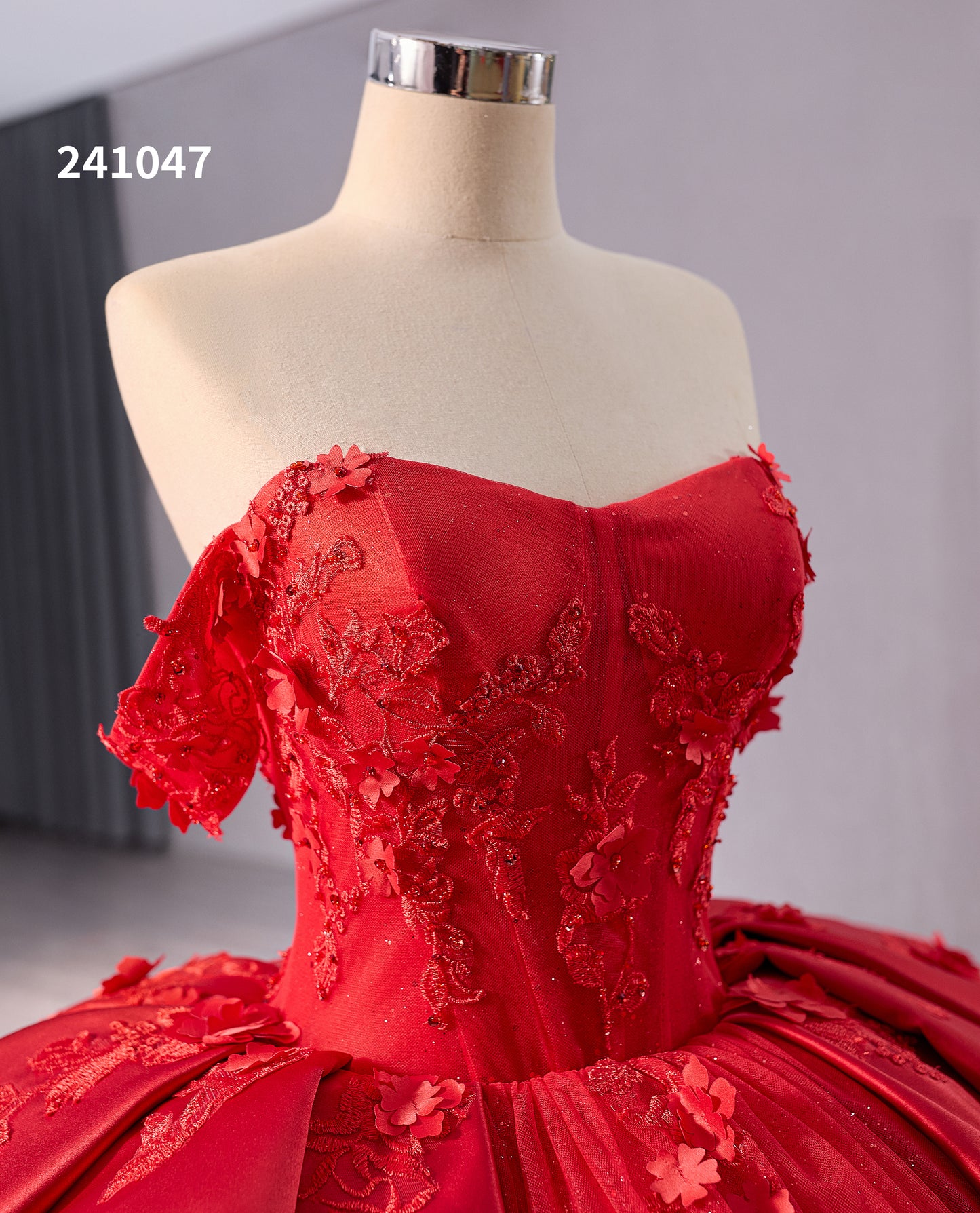 Red Sweetheart Off the Shoulder Quinceanera Dress 241047