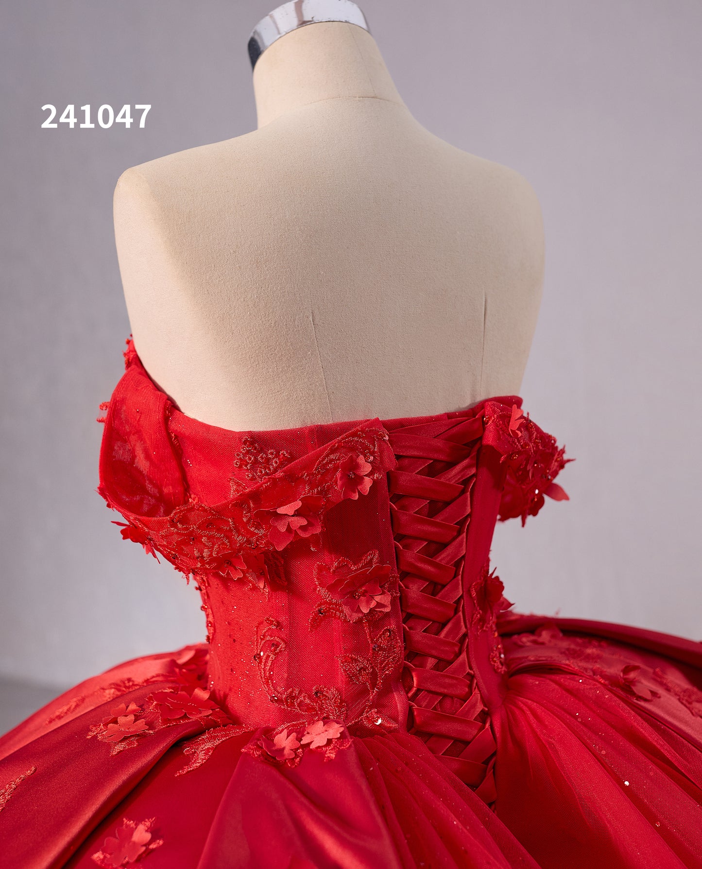 Red Sweetheart Off the Shoulder Quinceanera Dress 241047