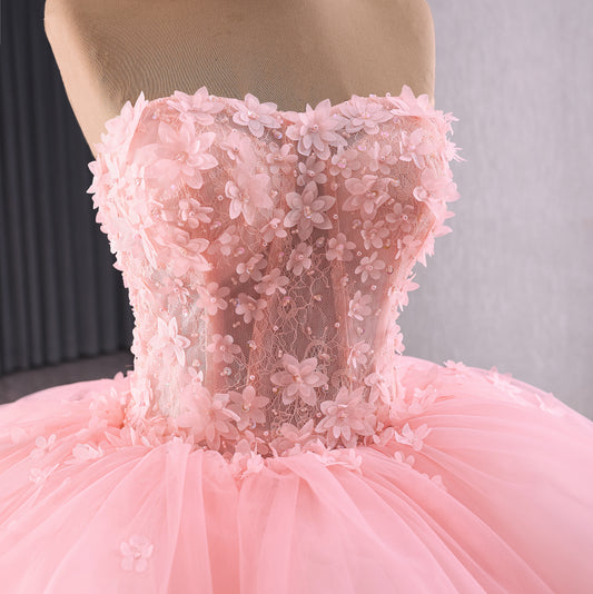 Pink Princesa Quinceanera Dress For Sweat 16 Girl Gown 241125