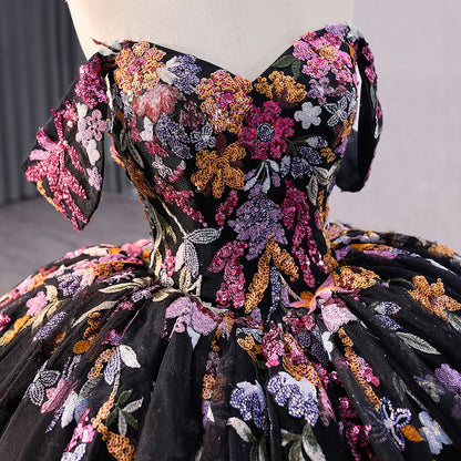Vintage Off Shoulder Ball Gown Quinceanera Dresses for Girls 241029