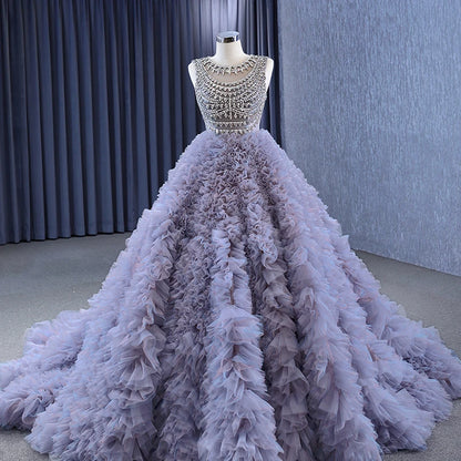 Lilac Sleeveless Prom Evening Birthday Party Dresses for Girls 222115