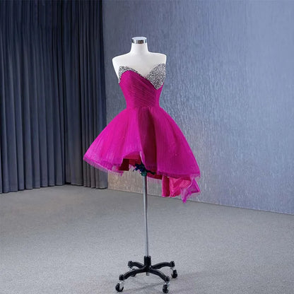 Gorgeous Glitter Pink Two Wear Party Ball Gown Evening Dresses