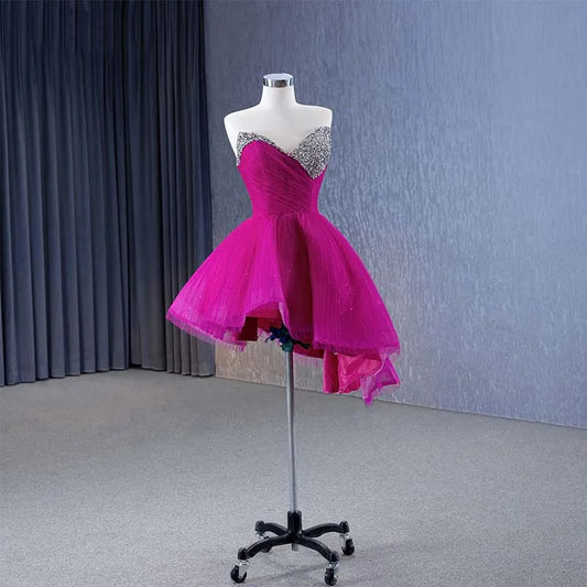 Gorgeous Glitter Pink Two Wear Party Ball Gown Evening Dresses