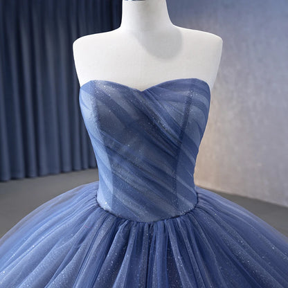 Glitter Elegant Detachable Flower Ball Gown Party Birthday Dress