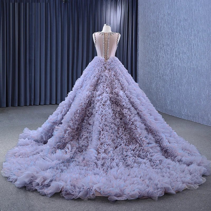 Lilac Sleeveless Prom Evening Birthday Party Dresses for Girls 222115