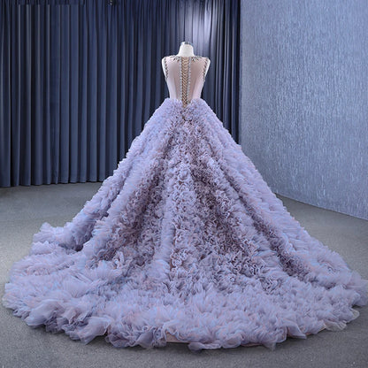 Lilac Sleeveless Prom Evening Birthday Party Dresses for Girls 222115
