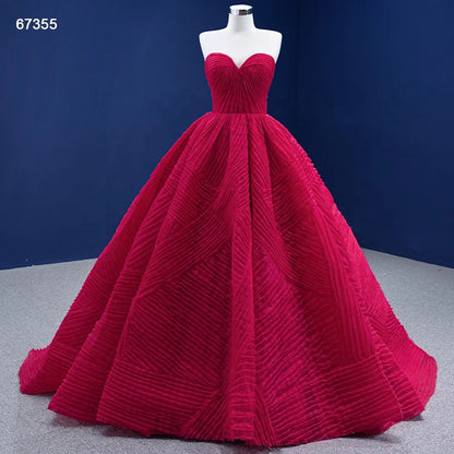 Strapless Formal Ball Gown Pleated Sweet 16 Dress 67355