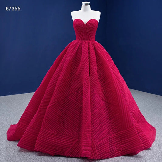 Strapless Formal Ball Gown Pleated Sweet 16 Dress 67355