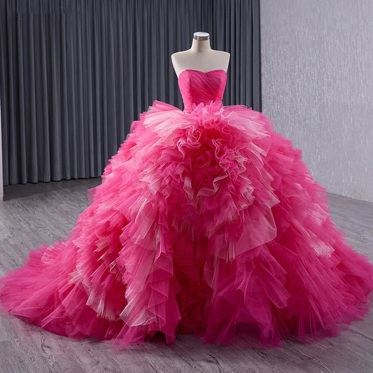 Princess Strapless Two Wear Women's Evening Party Puffy Dresses 241033