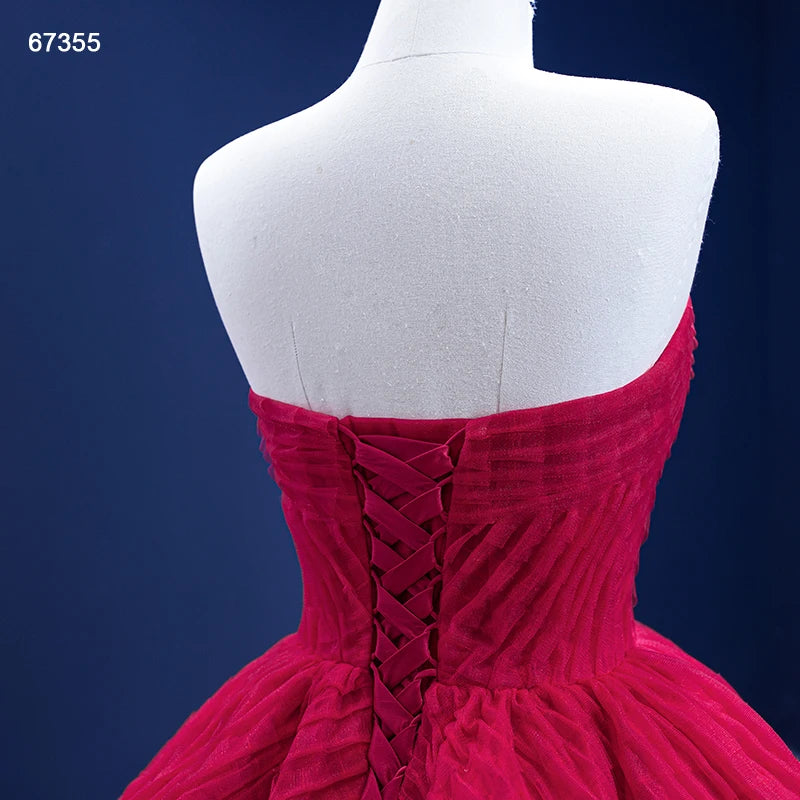 Strapless Formal Ball Gown Pleated Sweet 16 Dress 67355