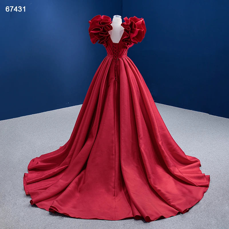 Blue Violet Satin Formal Gown Pageant with Slit 67431