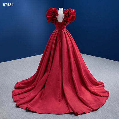 Blue Violet Satin Formal Gown Pageant with Slit 67431