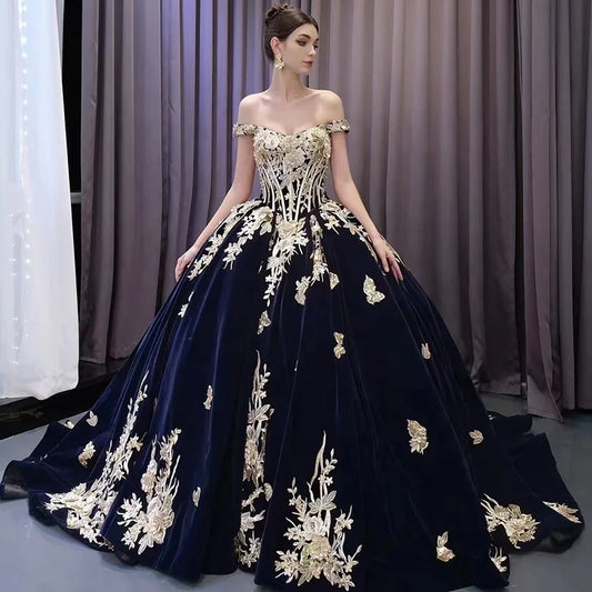 Btydress Vintage Sweetheart Off Shoulder Quinceanera Party Gown 231131
