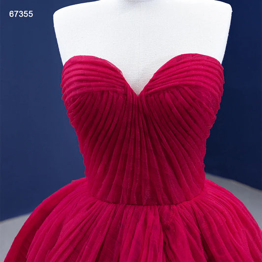 Strapless Formal Ball Gown Pleated Sweet 16 Dress 67355