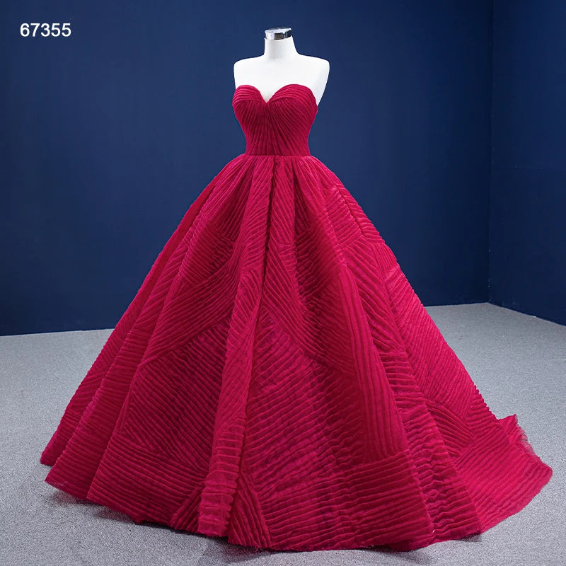 Strapless Formal Ball Gown Pleated Sweet 16 Dress 67355