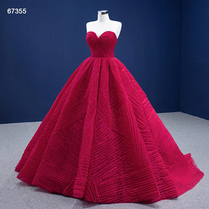 Strapless Formal Ball Gown Pleated Sweet 16 Dress 67355
