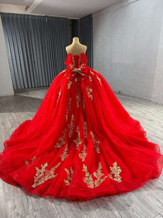 Red Quinceanera Sweat 15 Birthday Party Dress 241162
