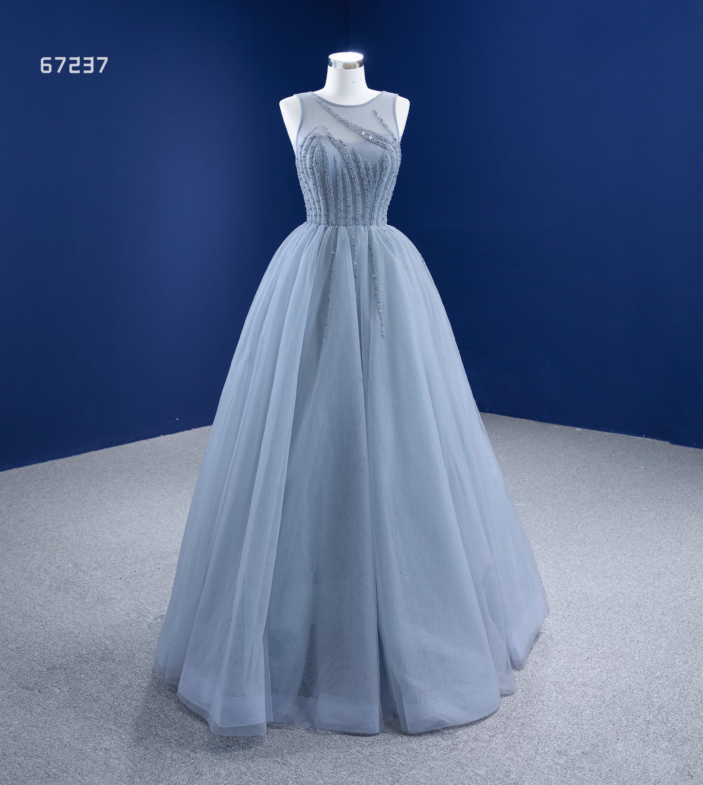 Beaded Green Ball Gown Rose Pink Prom Dresses 67237